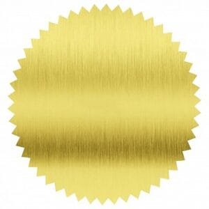 Pegatina dorada sello seco