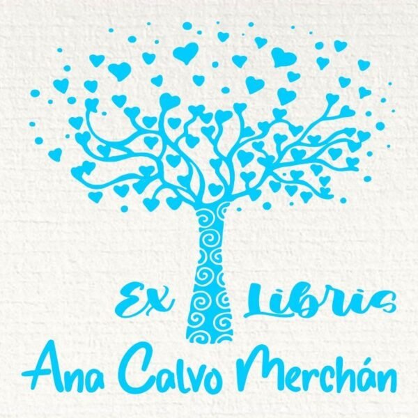Ex Libris Árbol Corazones