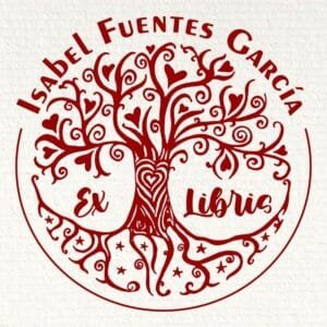 Sello Ex Libris Árbol de la Vida