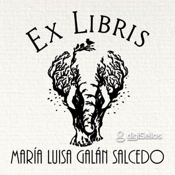 Ex Libris Árbol Elefante