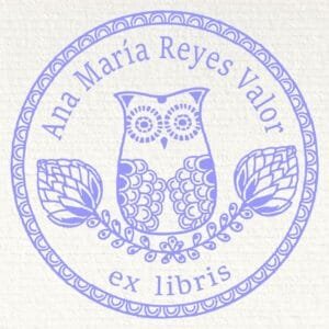 Ex Libris Búho sobre Rama