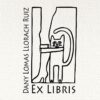 Ex Libris gato abrazado