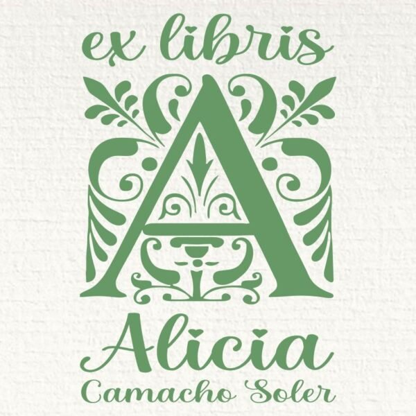 Ex Libris Inicial A con Nombre
