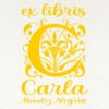 Ex Libris Inicial C con Nombre