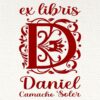 Ex Libris Inicial D con Nombre