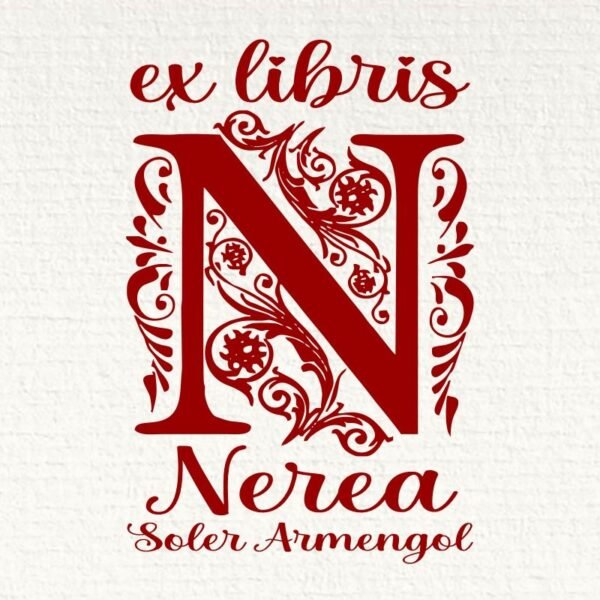 Ex Libris Inicial N con Nombre