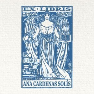 Ex Libris Mujer con Libro