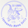 Ex Libris T-Rex Rugiendo