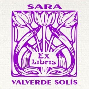Sello Ex Libris Tulipanes