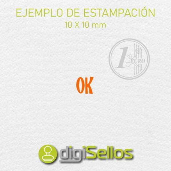 Sello manual 10x10 mm - Imagen 2