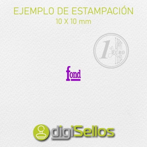Sello manual 10x10 mm - Imagen 3