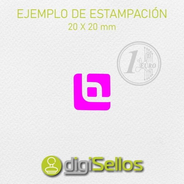 Sello manual 20x20 mm - Imagen 2