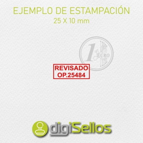 Sello manual 25x10 mm - Imagen 3