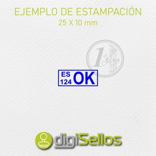 Sello manual 25x10 mm - Imagen 2