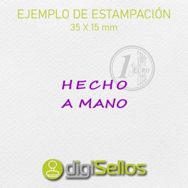Sello manual 35x15 mm - Imagen 2