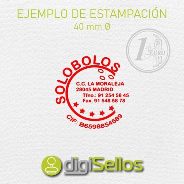 Sello manual 40 mm Ø - Imagen 3