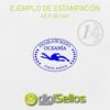 Sello manual 40x30 mm ovalado