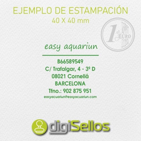 Sello manual 40x40 mm - Imagen 3
