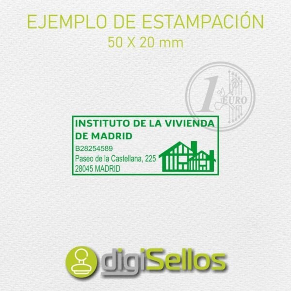 Sello manual 50x20 mm - Imagen 2