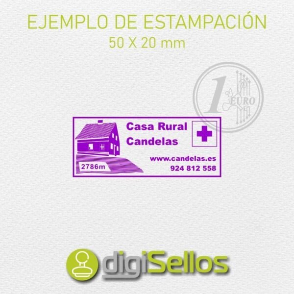 Sello manual 50x20 mm - Imagen 3