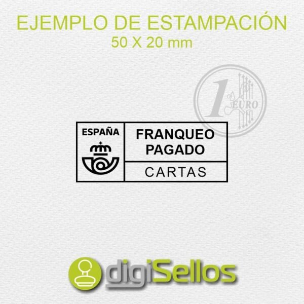 Sello Franqueo Pagado Cartas - Imagen 2