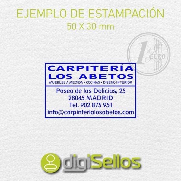 Sello manual 50x30 mm - Imagen 2