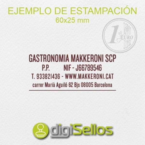 Sello manual 60x25 mm - Imagen 2
