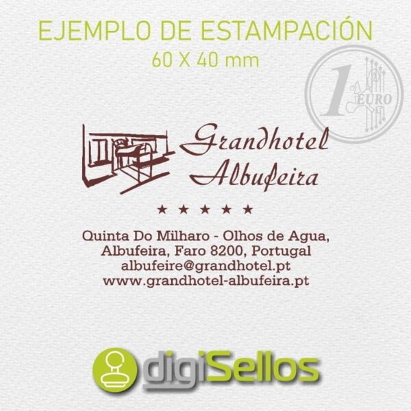 Sello manual 60x40 mm - Imagen 3