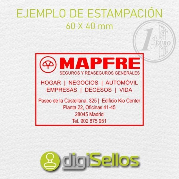 Sello manual 60x40 mm - Imagen 2