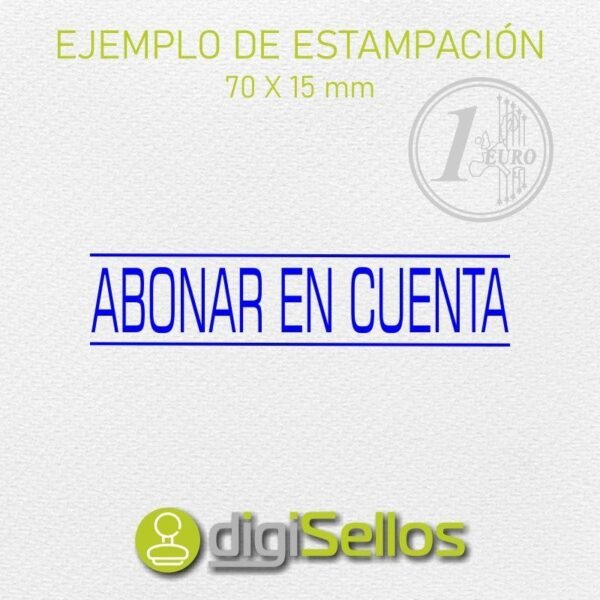 Sello manual 70X15 mm - Imagen 2