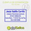 Sello manual 70x40 mm