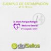 Sello Automático Médicos Número de Colegiado con Logo