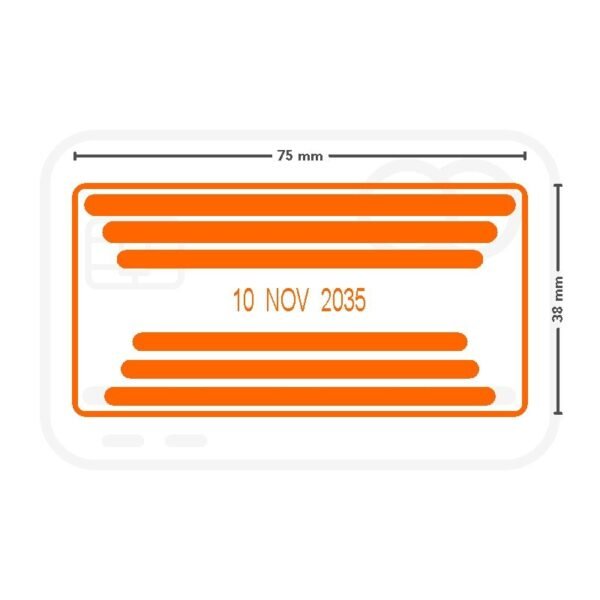 Fechador Shiny Printer S-830D - 75x38 mm - Imagen 2