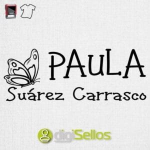 Sello automático textil Mariposa