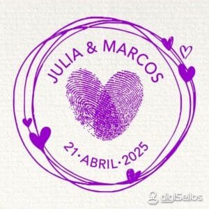 Sello Boda Huellas