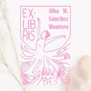 Ex Libris Bailarina Vestida de Libros