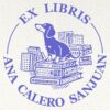 Ex Libris Perro con Libros