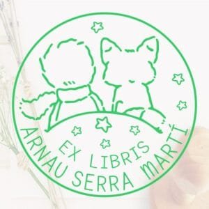 Ex Libris Principito Mirando las Estrellas