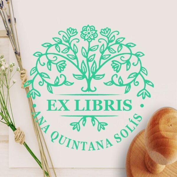 Ex Libris Arbusto con Flores - Imagen 2