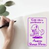 Ex Libris dinosaurio con libro
