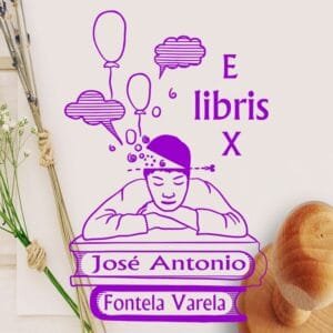 Ex Libris Dormido sobre Libros