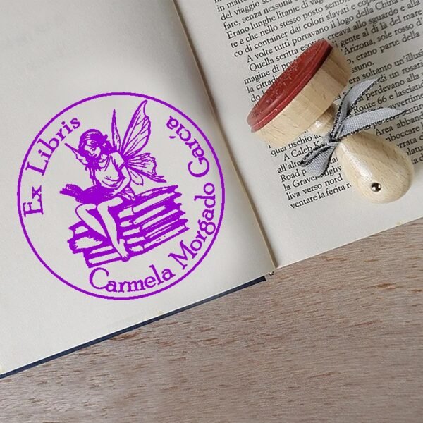 Ex Libris Hada Leyendo - Imagen 2