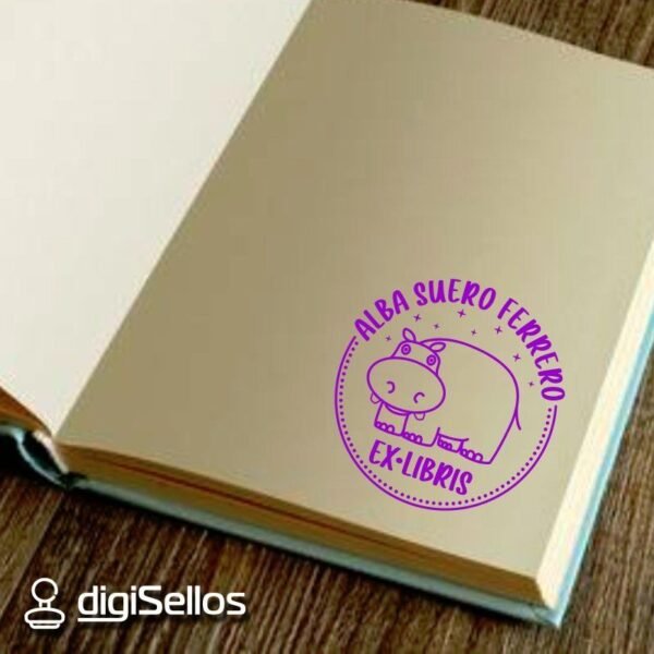 Ex Libris Hipopótamo - Imagen 2