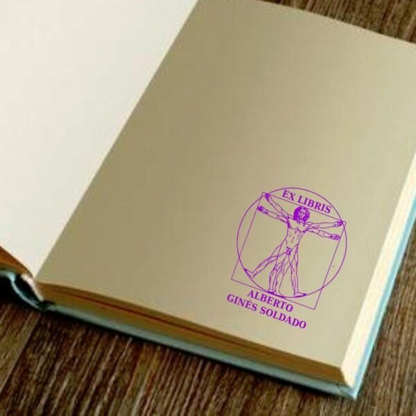 Ex Libris Hombre de Vitruvio - Imagen 2