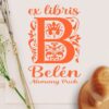 Ex Libris Inicial B con Nombre