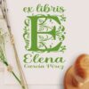 Ex Libris Inicial E con Nombre