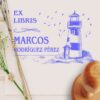 Ex Libris Montaña con Faro