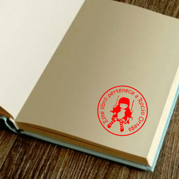 Ex Libris Niña en Columpio - Imagen 2
