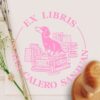 Ex Libris Perro con Libros