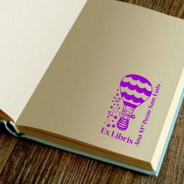 Ex Libris Principito en globo - Imagen 2